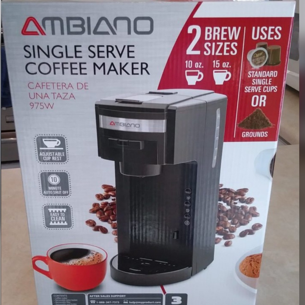 Ambiano Single Serve Coffee Maker - Black